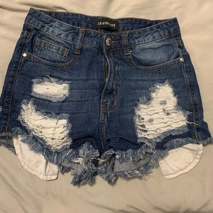 Denim shorts